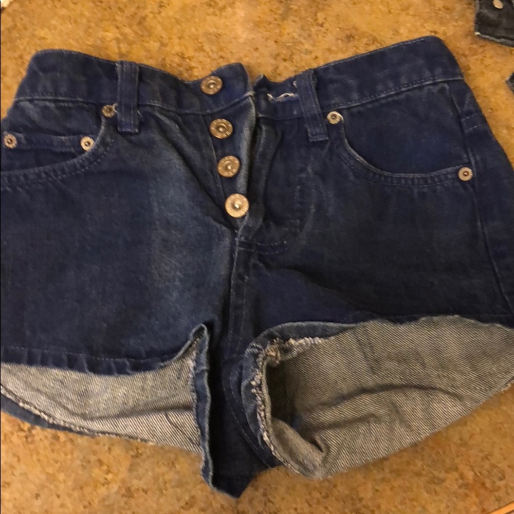 Blue wax shorts